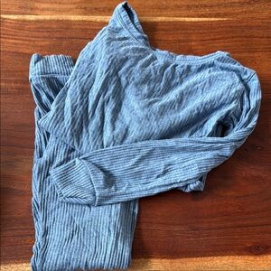 Little Sleepies Blue Ribbed Long Sleeve Pajamas